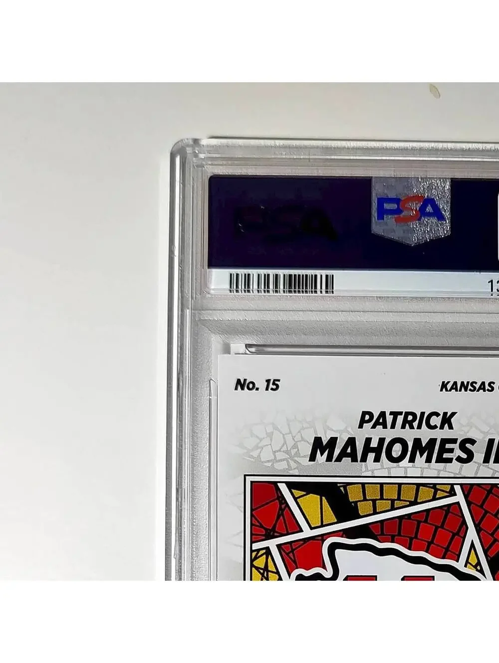 Patrick Mahomes 2024 Panini Sticker Collection 187/299 #15 Red Foil PSA 9 Mint
